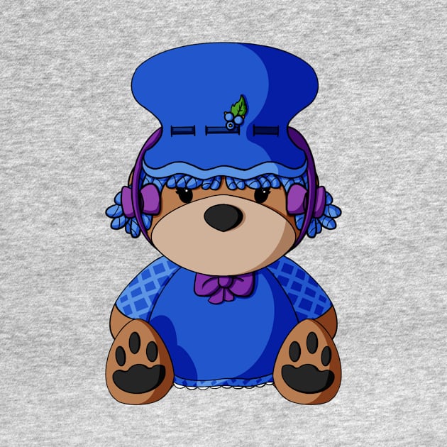 Blueberry Muffin Teddy Bear by Alisha Ober Designs